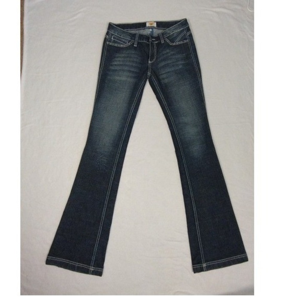 ANTIK DENIM Women's Bootcut Jeans Embellished Pockets Dark Wash Size 27‎